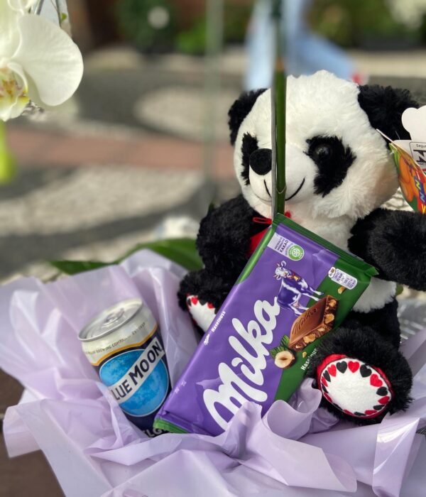 Box de Orquídea com Blue Moon e Milka - Image 2