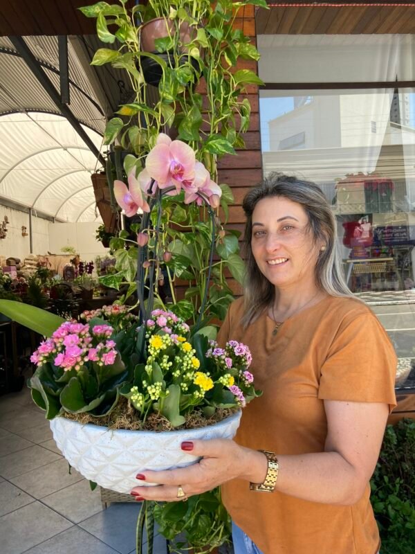 Arranjo de Orquídea com Kalanchoe's